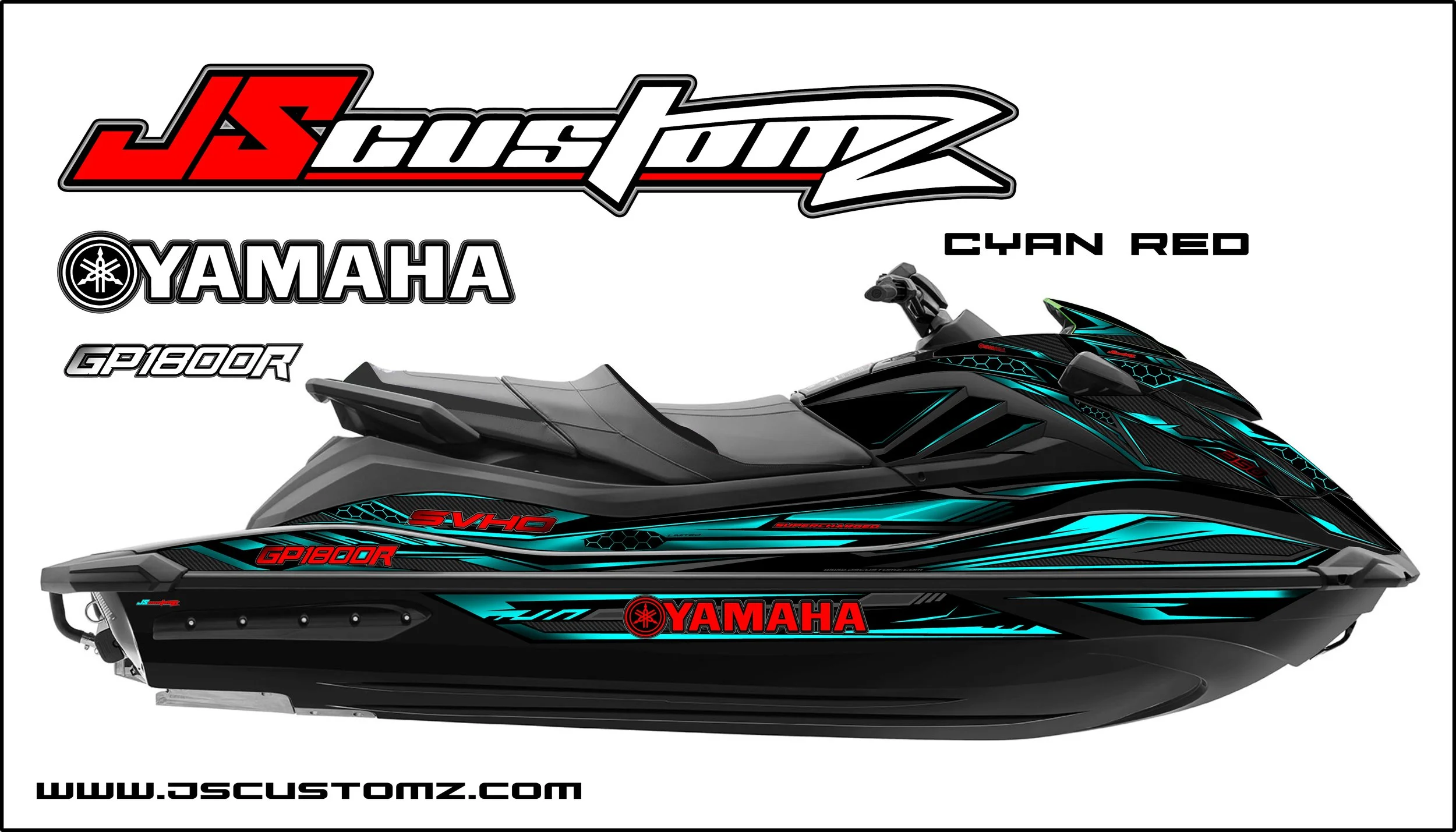 ヤマハ GP1200 軽トレーラーセット カスタム済み Yamaha GP760, GP800 & GP1200 Graphics Kit (GH Design) - IPD Jet